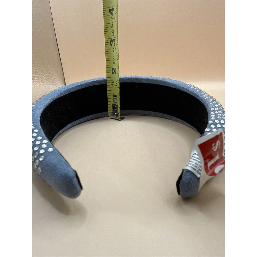 Claires Headband‎ Blue White Rhinestone Gems Hair Accessory Costume Cosplay